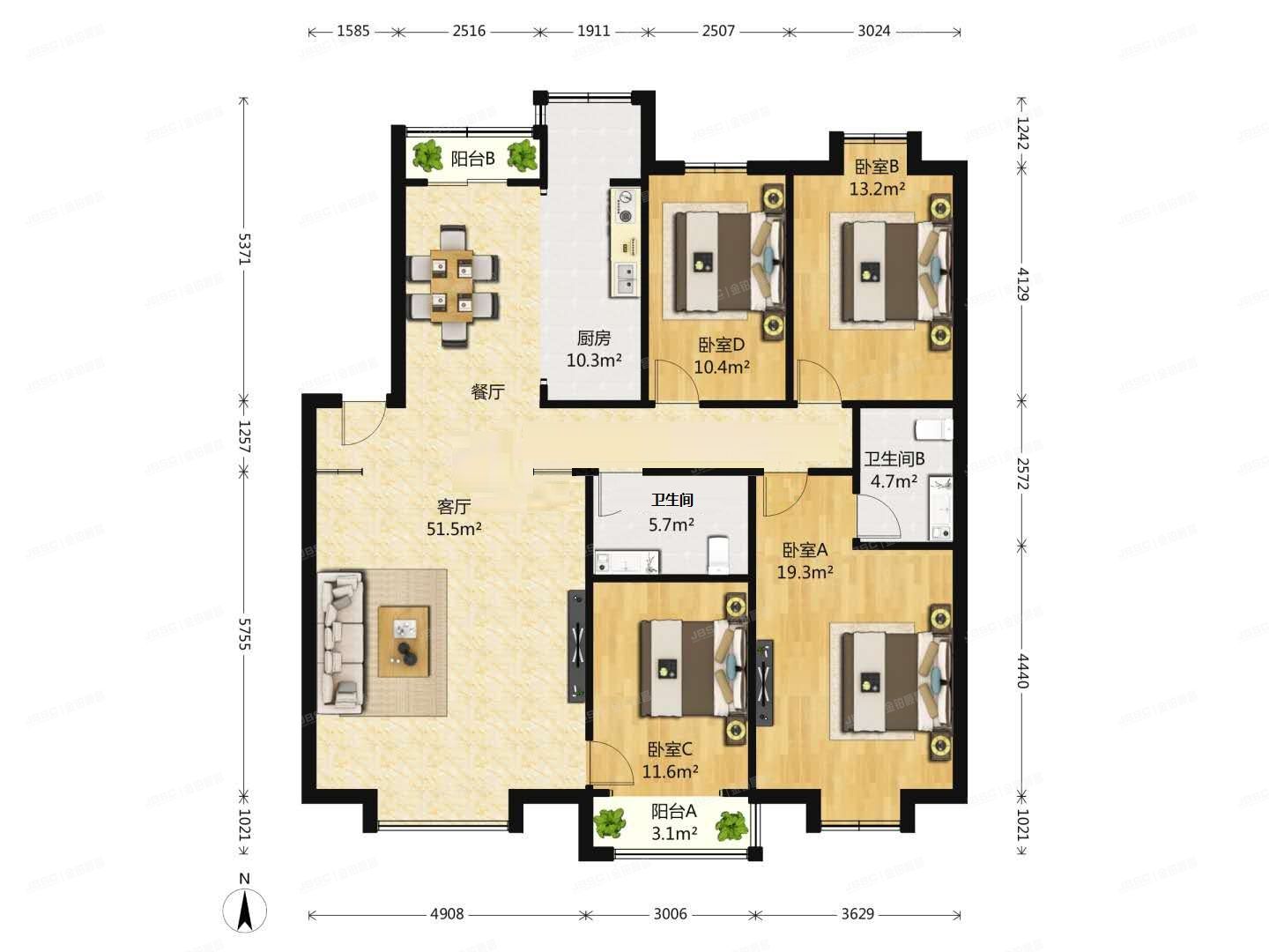 大兴区-黄村镇 清澄名苑南区10号楼2单元301
