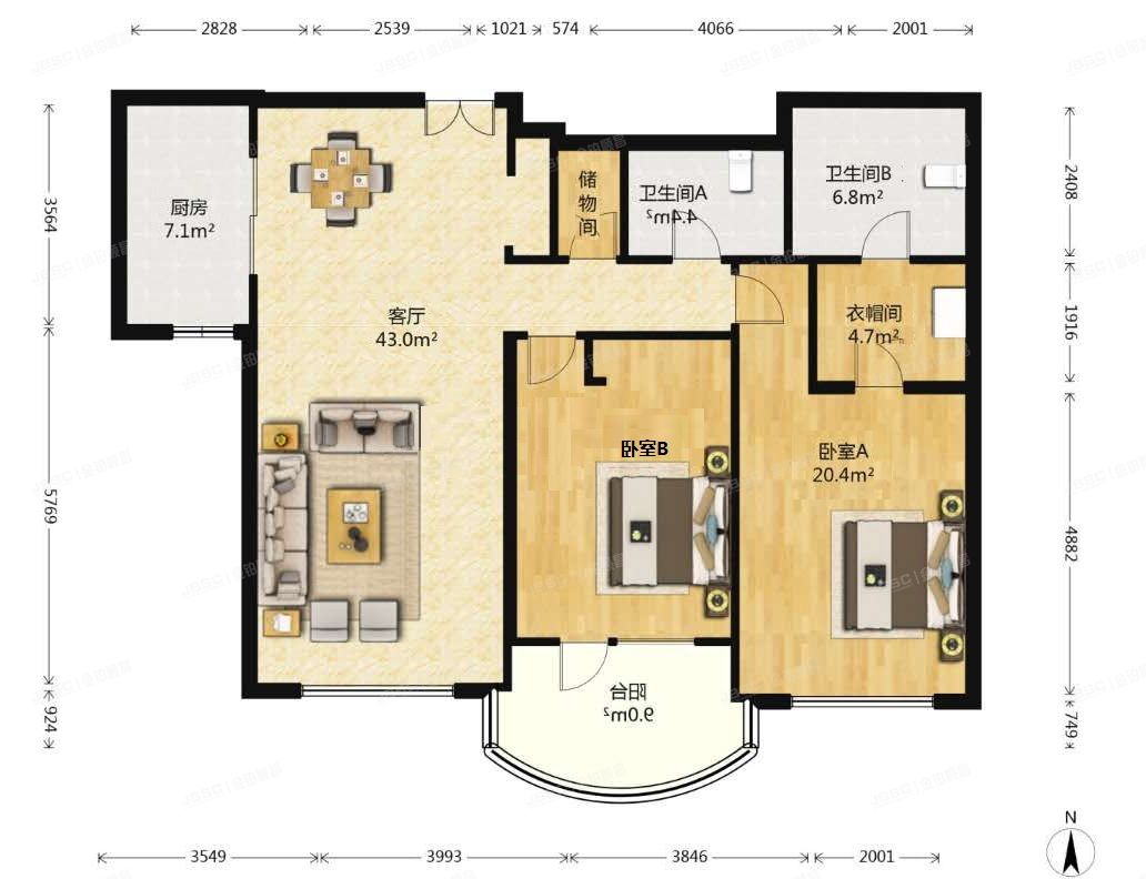 朝阳区   百子湾南2路74号院4号楼19层1单元2202号（乐成公馆 ）