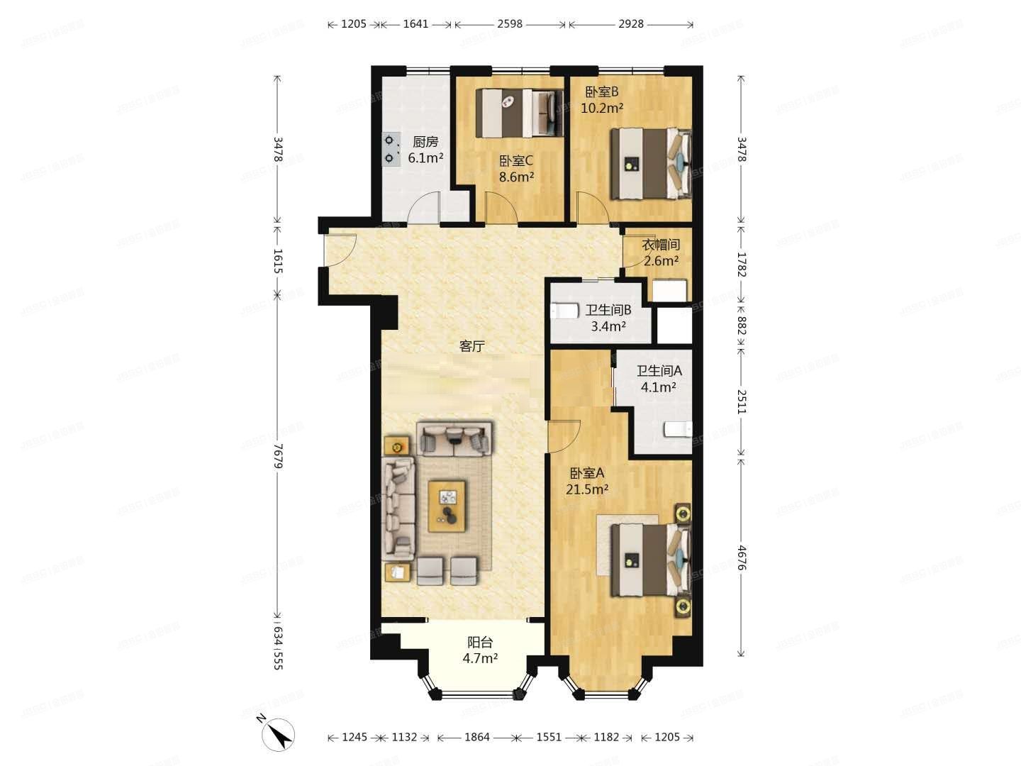 朝阳区 西大望路三号院2号楼H单元2101号（蓝堡国际公寓）
