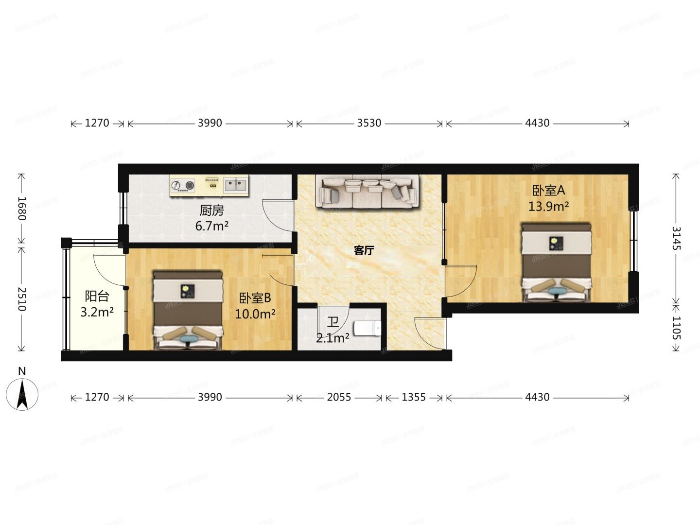 朝阳区 柳芳北街九号院2号楼1层1单元102号（柳芳北街9号院）