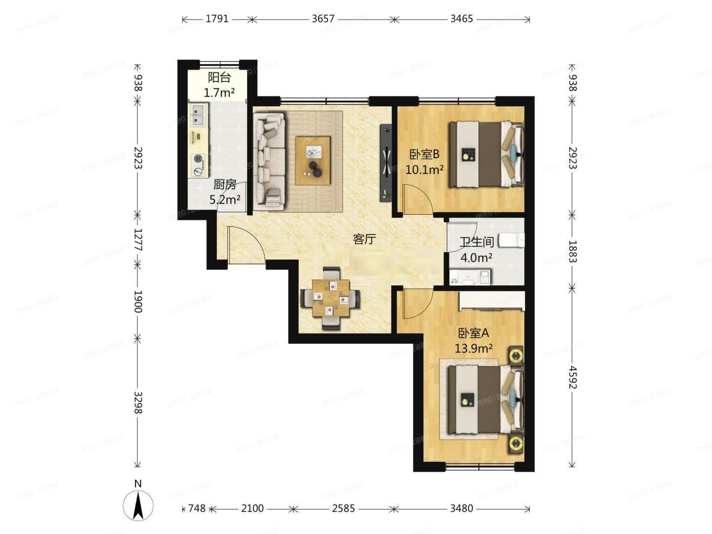 海淀区 文龙家园二里1号楼13层1单元1301号（世华龙樾）