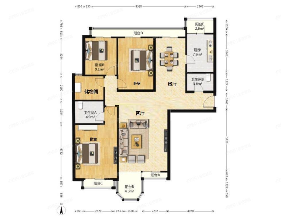 丰台区 骏景园北区28号楼1301号（珠江骏景北区）