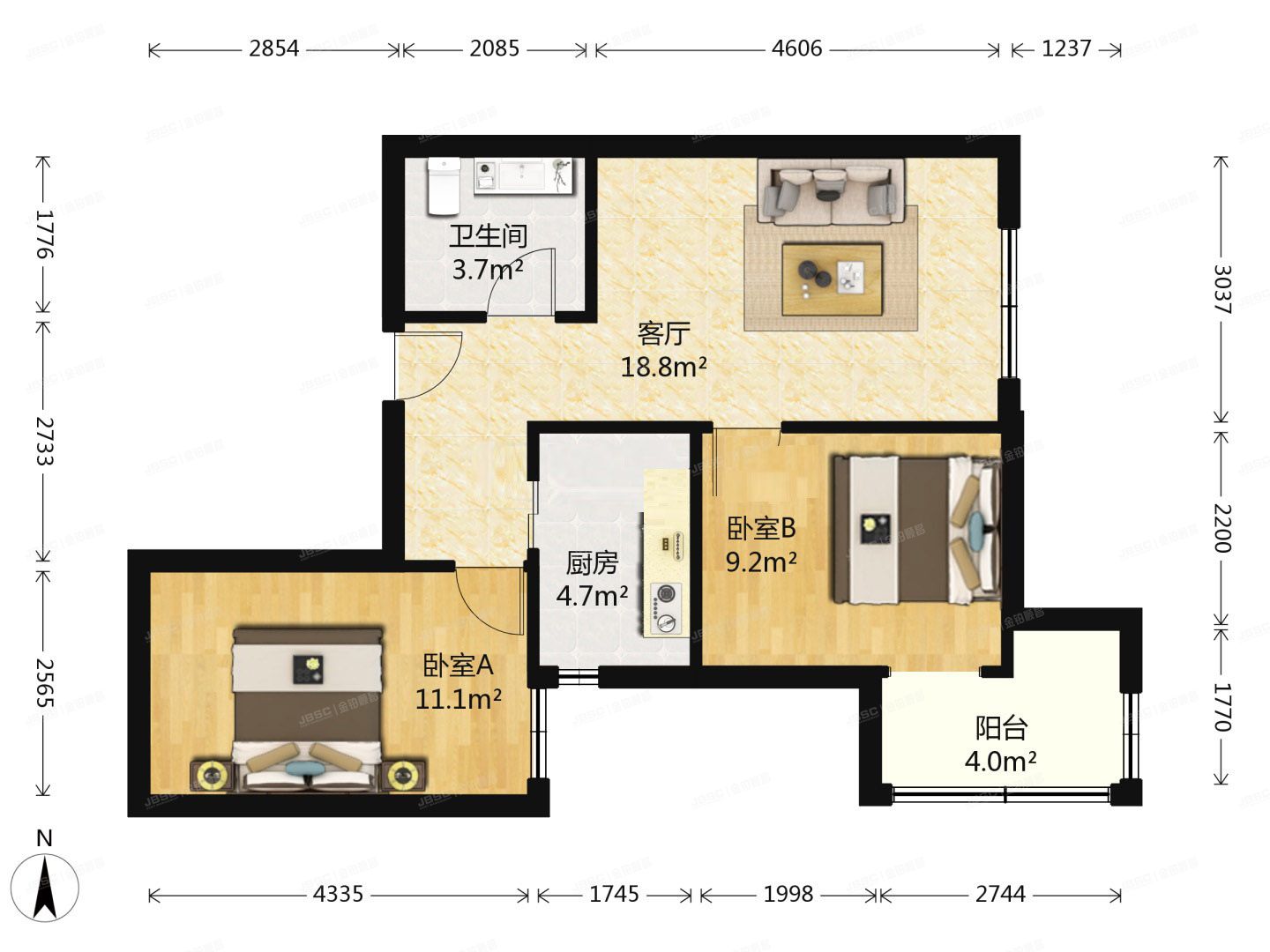 朝阳区  康惠园2号院4号楼15层1502号