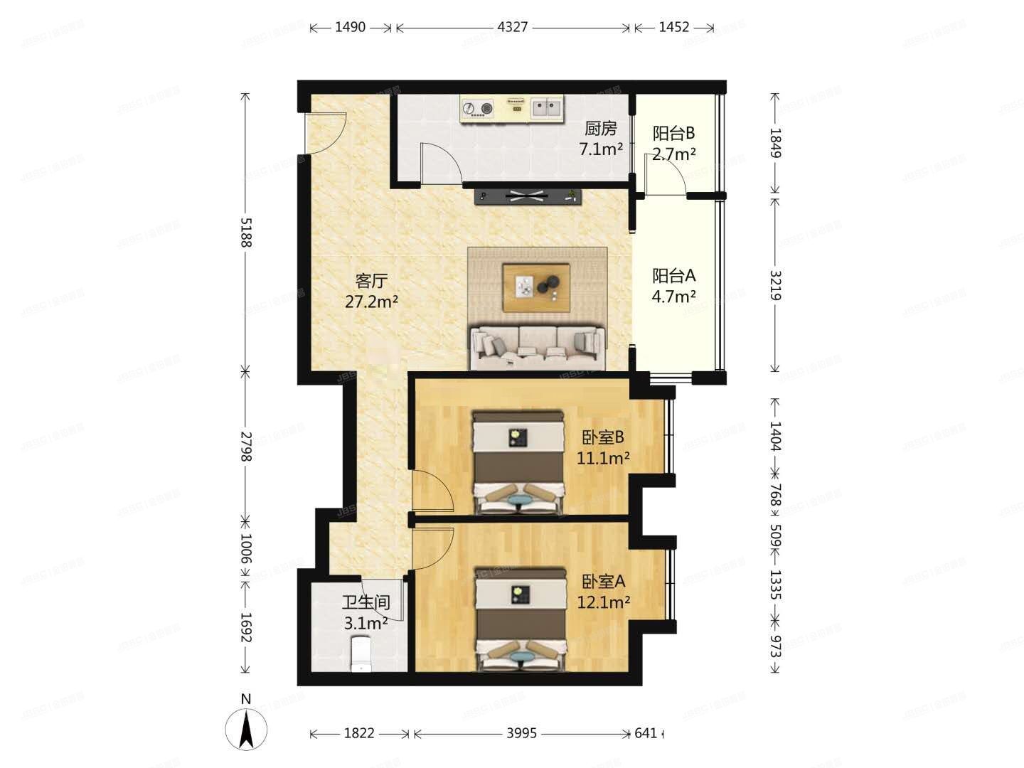 海淀区 增光路37号中海馥园4号楼2层1单元203
