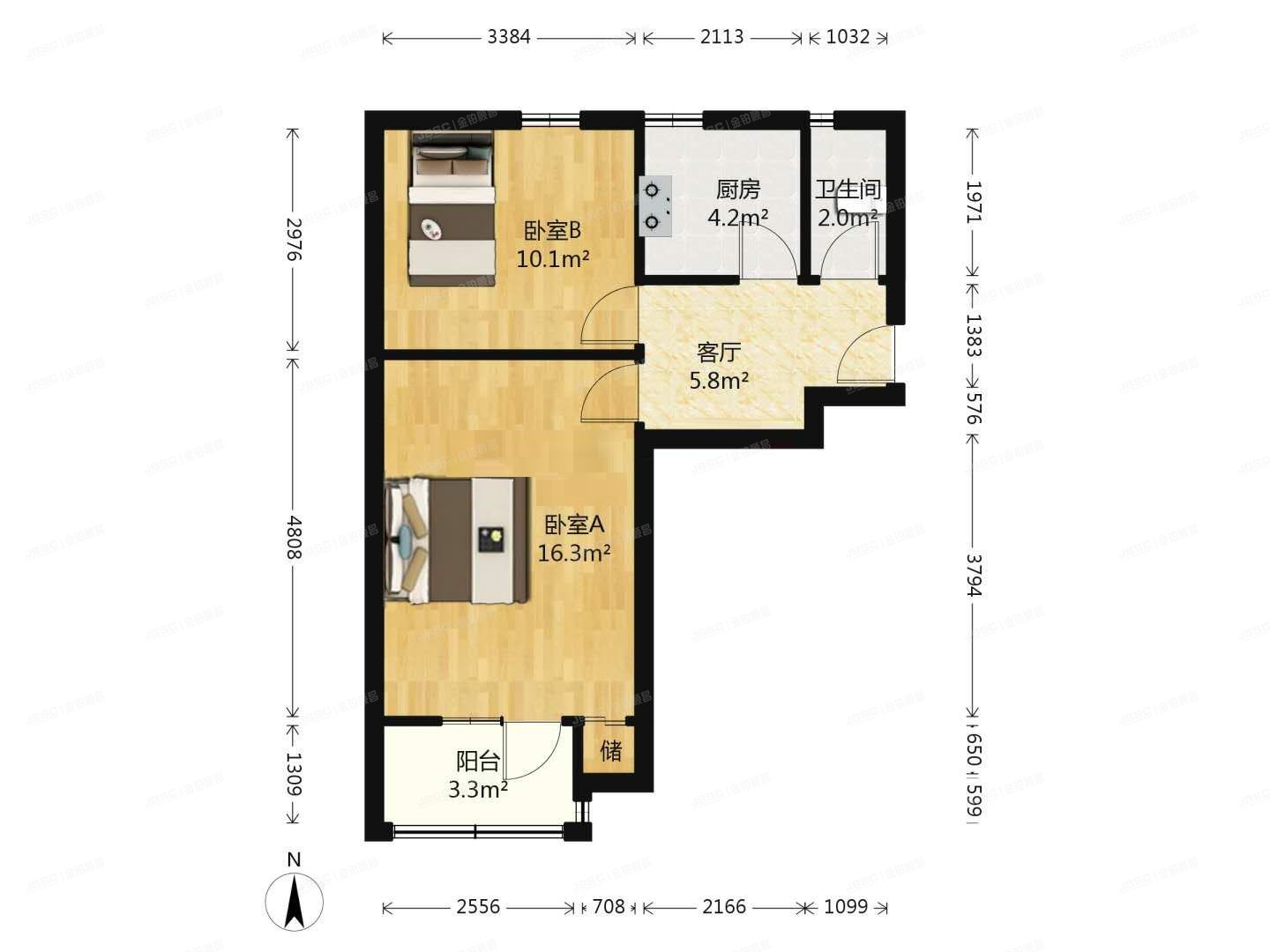 东城区 地坛北门1号楼2单元103号