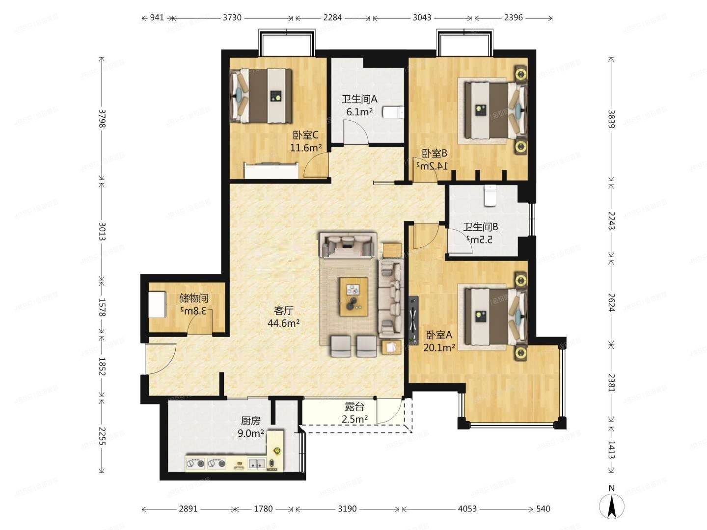 朝阳区 望京东园614号楼13层1304号（国风北京）