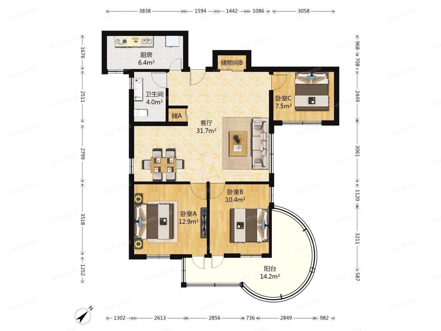 石景山区 依翠园18号楼13层1301号