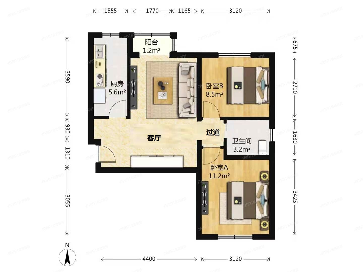 通州区 玉桥东里107号楼1单元101