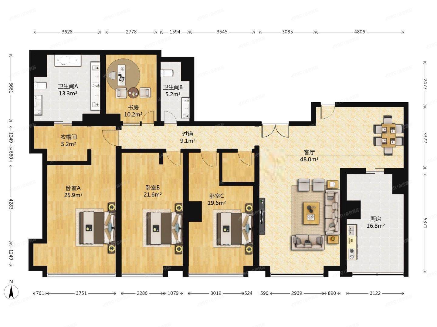 海淀区 复兴路51号1幢16层18105室（国悦府）公寓