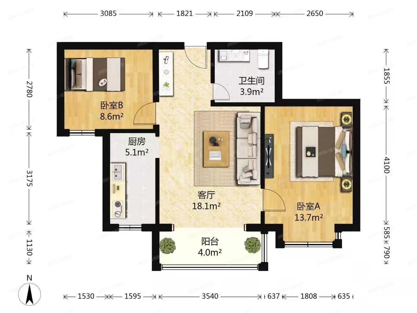 通州区 梨园西里33号楼6层1单元703号（新通国际花园）