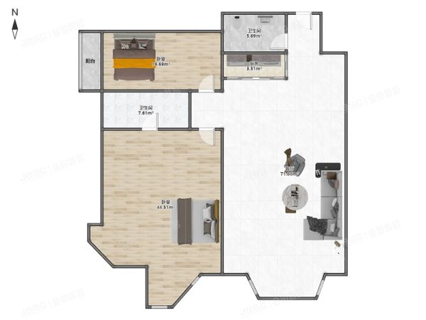 朝阳区 南新园西路6号7层8B1（香榭舍）