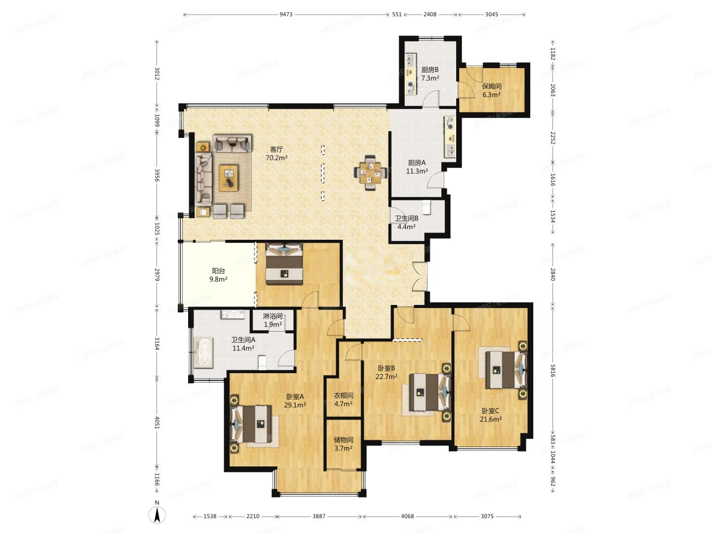 朝阳区 尚家楼路2号院7号楼21层2101号（裘马都）