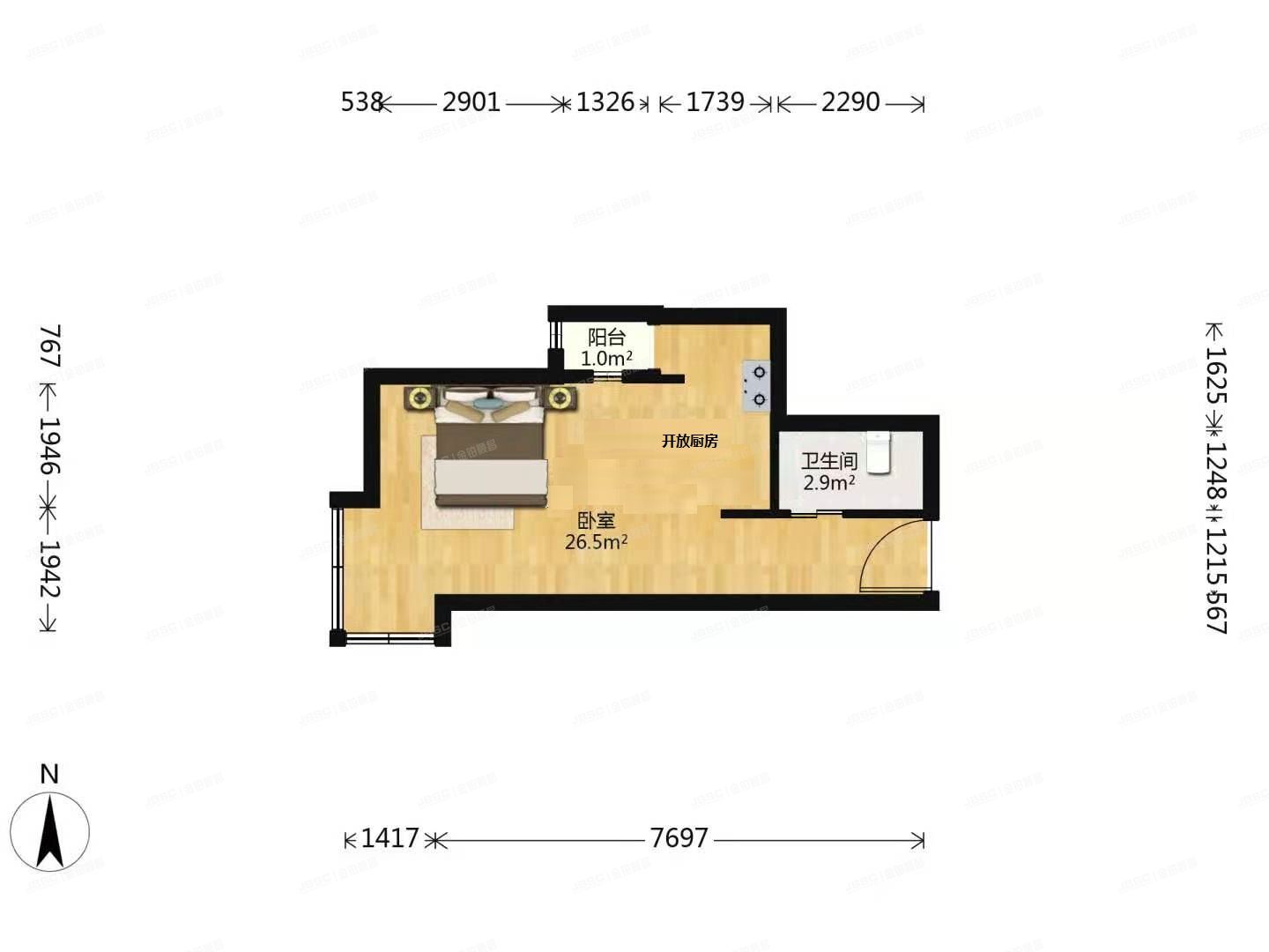 朝阳区 驼房营南路2号院4号楼2层205（梵谷水郡）