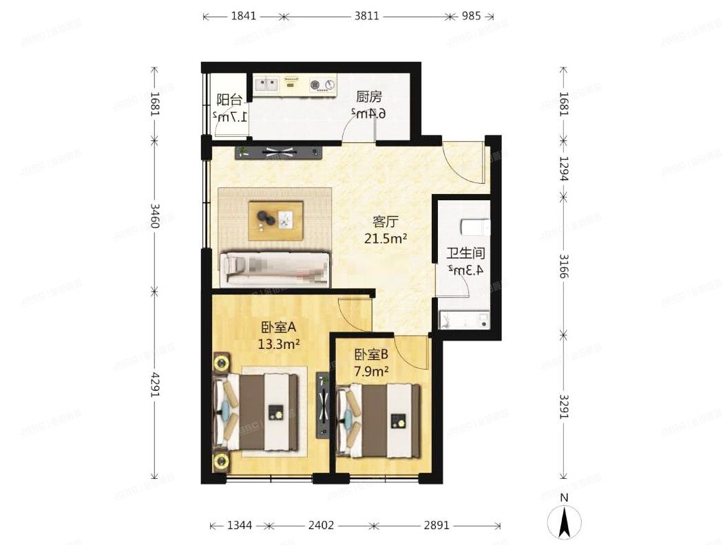 海淀区 建材城润生园3号楼5层1单元503（润生园）经适房管理