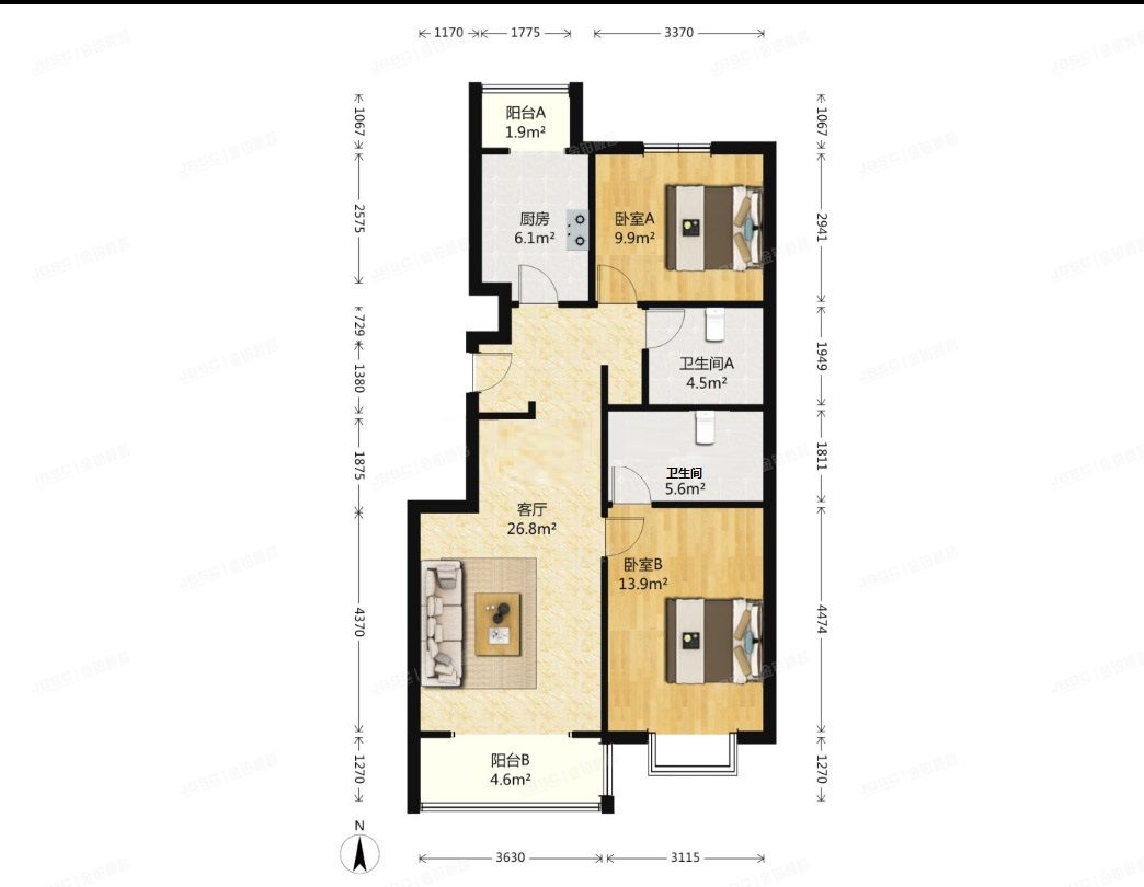 房山区-长阳 碧桂园33号楼2层3单元201号（天资璟庭）