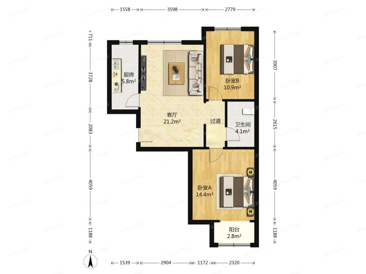 顺义区 泰和宜园17号楼3层3单元303