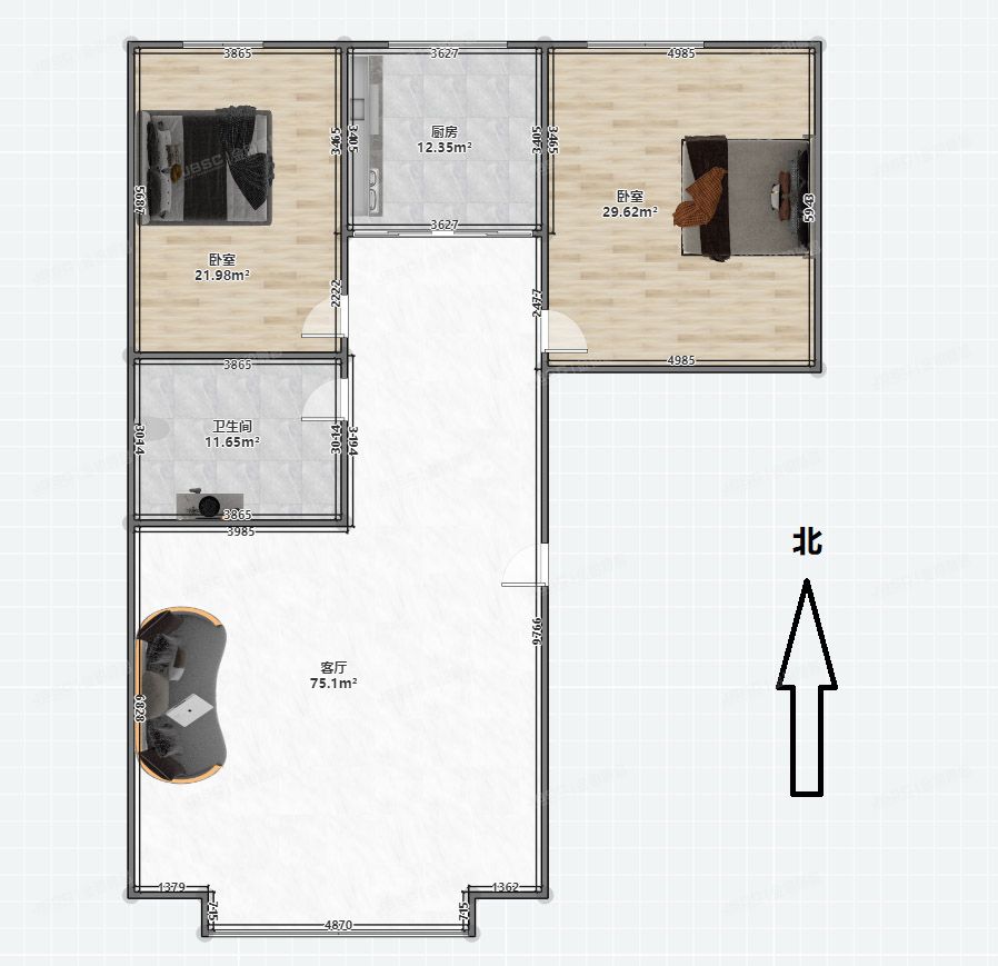 房山区 汇丰街3号院2号7层3单元702（世界名园）