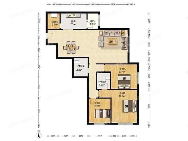 海淀区 太阳园17号楼104室