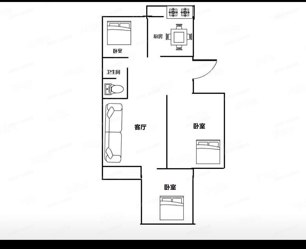 延庆区 南菜园二区43号楼1单元104室
