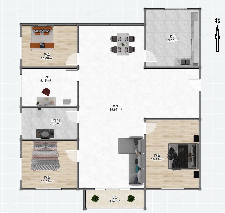 房山区 汇丰街4号院10号3层1单元301（世界名园）