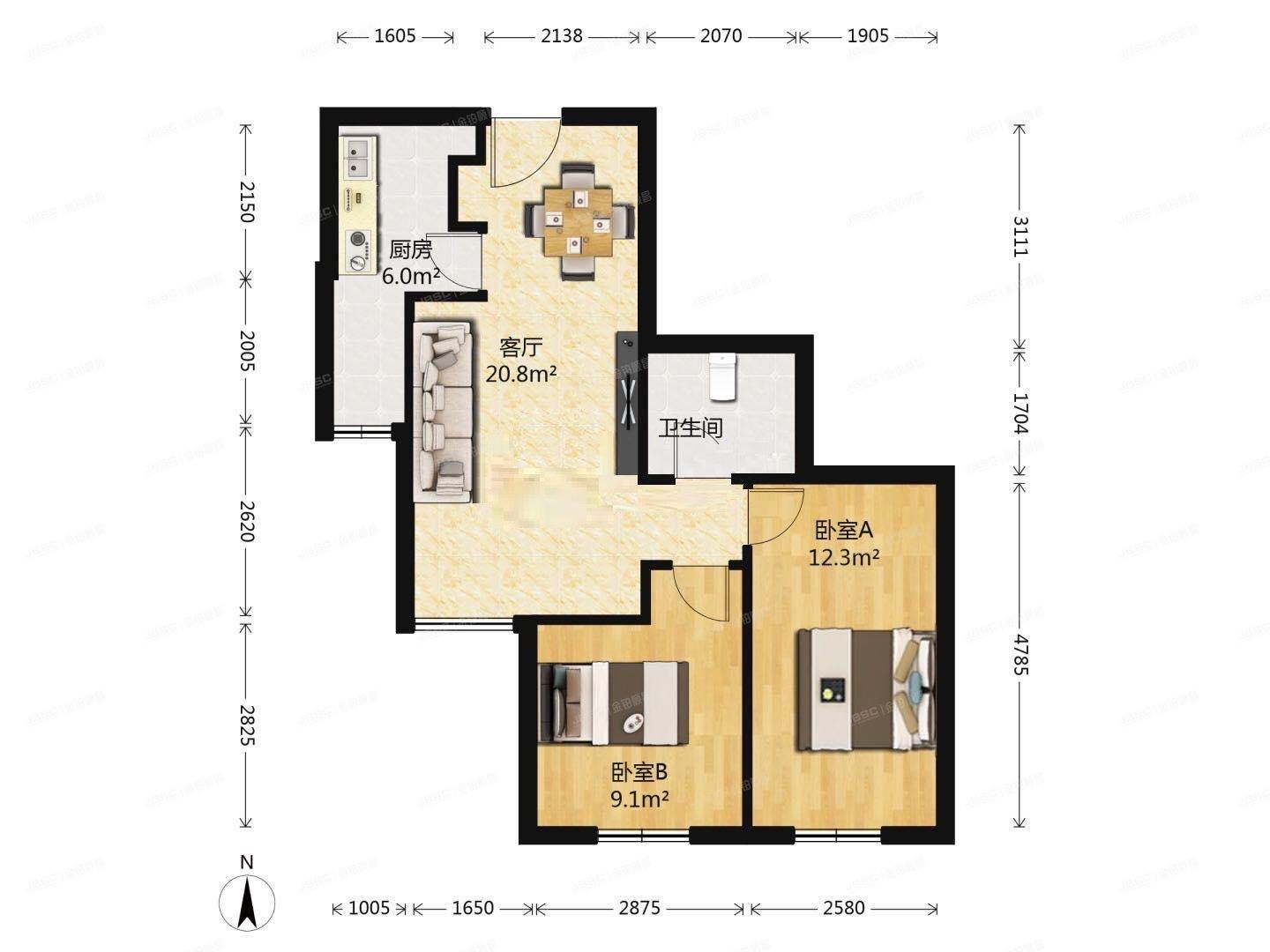 丰台区 顺八条8号院四区3号楼28层2810号（宋家庄家园四区）