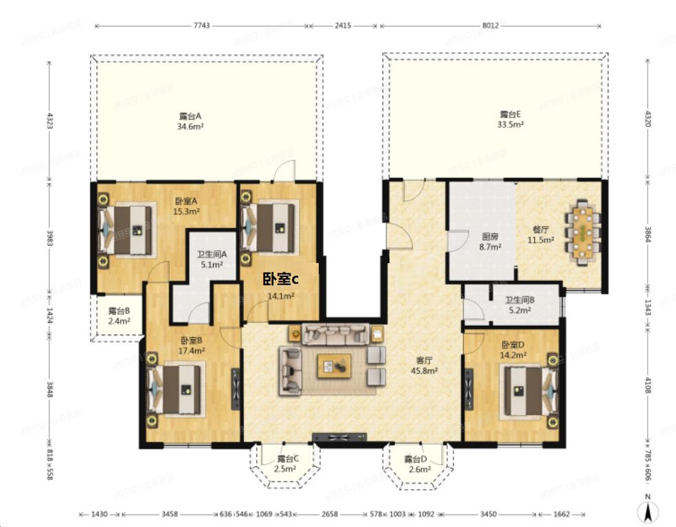 朝阳区 成寿寺路140号院2号楼9层3单元1001号（中海城香克林）