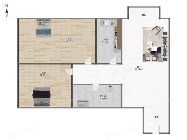 朝阳区 百子湾南二路78号院六号楼二单元106（A派公寓）