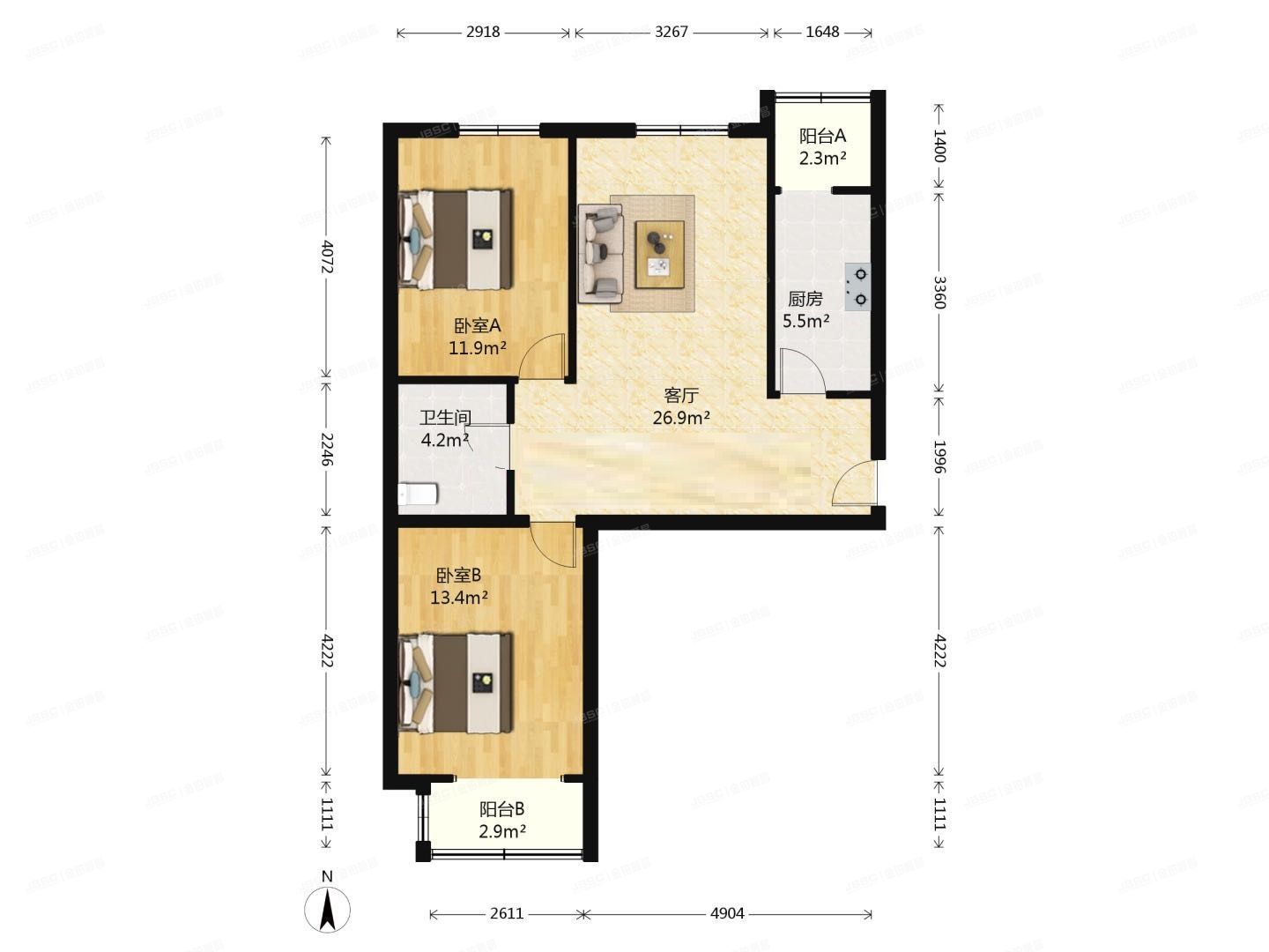 昌平区 瑞旗家园14号楼7层3单元704