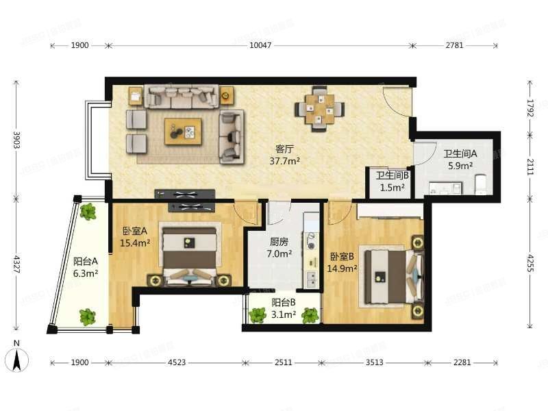 朝阳区 外馆东街51号院1号楼6层0608（凯景铭座）
