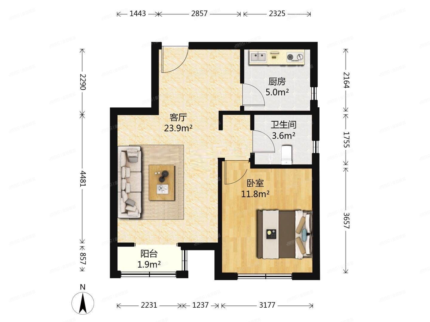 大兴区 旧忠路12号院5号楼5层2单元502（旧宫新苑北区）
