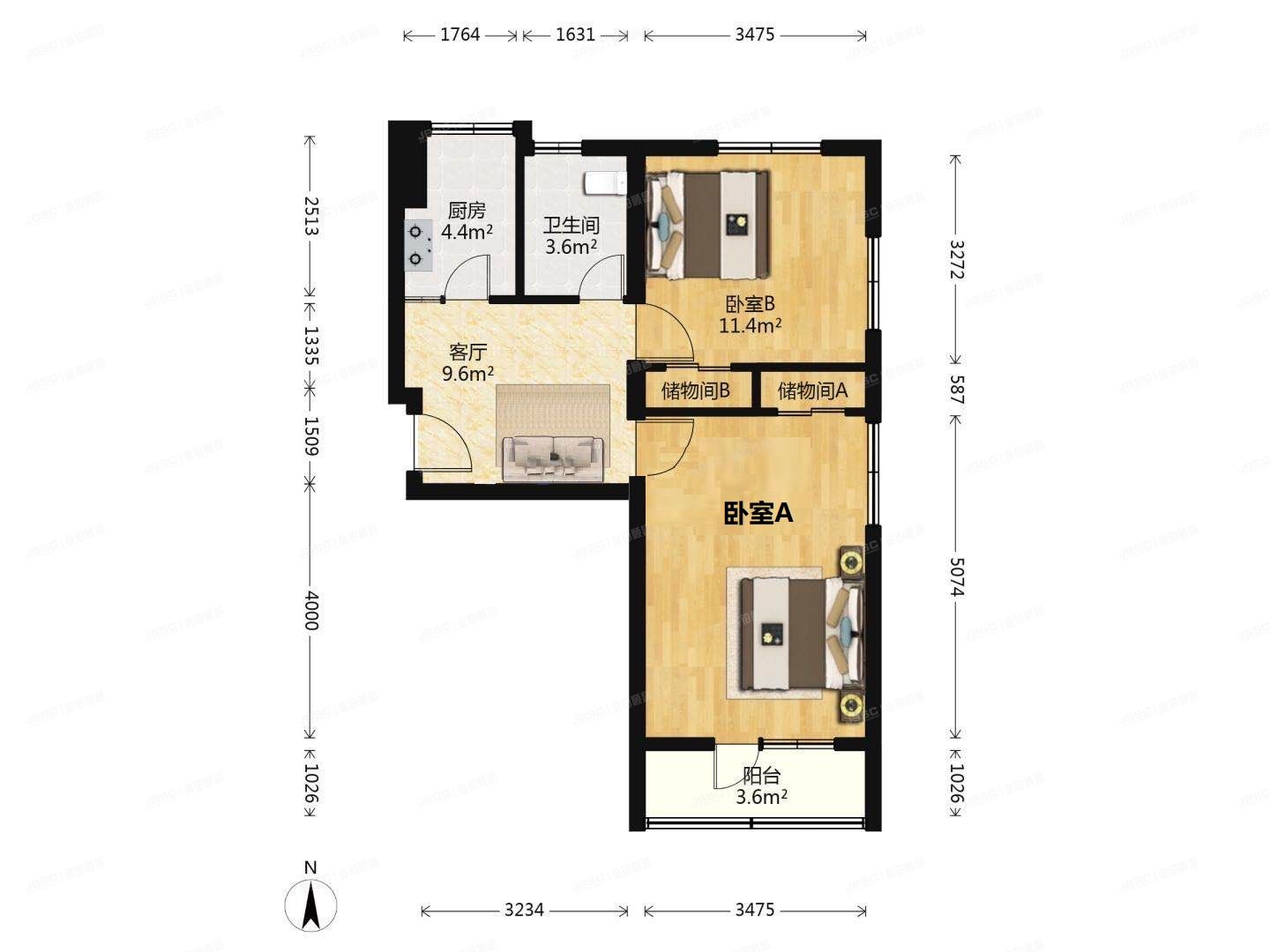 海淀区 学院南路32号院10号楼5层3门1号 房改房