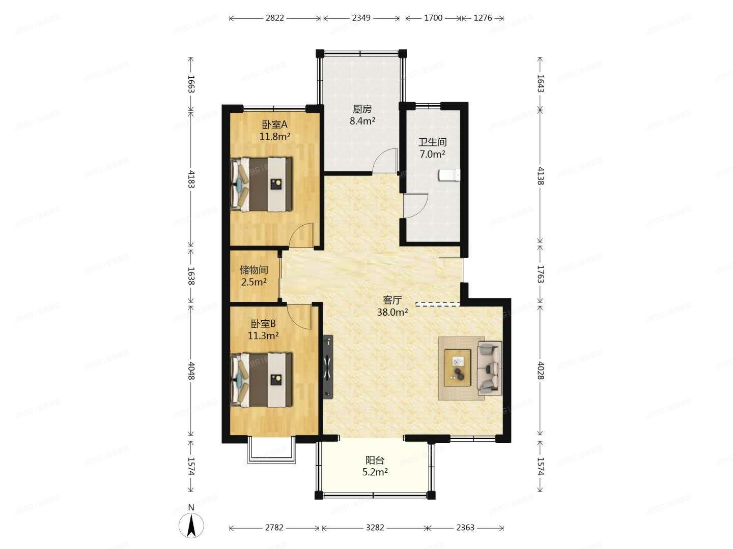 昌平区 昌平镇静心苑小区2号楼2层3单元304号