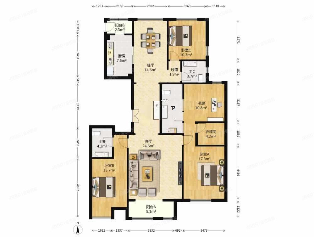 丰台区 紫芳园四区1号楼9层5单元1002号（首开璞瑅公馆）