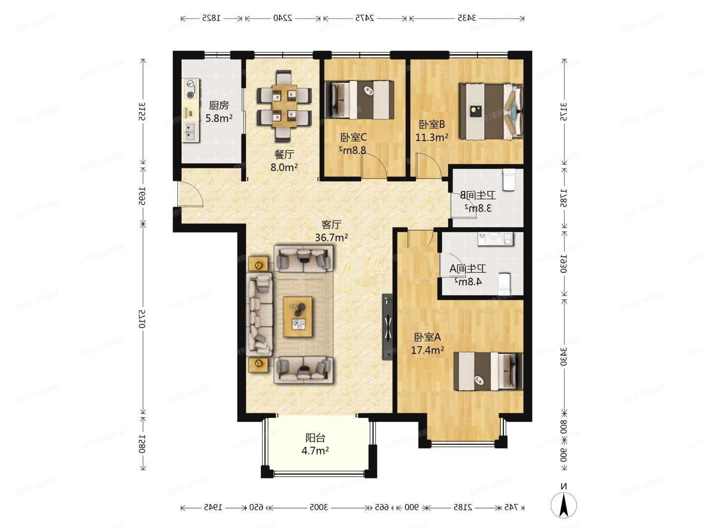 朝阳区 太阳宫一街1号院10号楼5层2单元601（太阳公元北区）