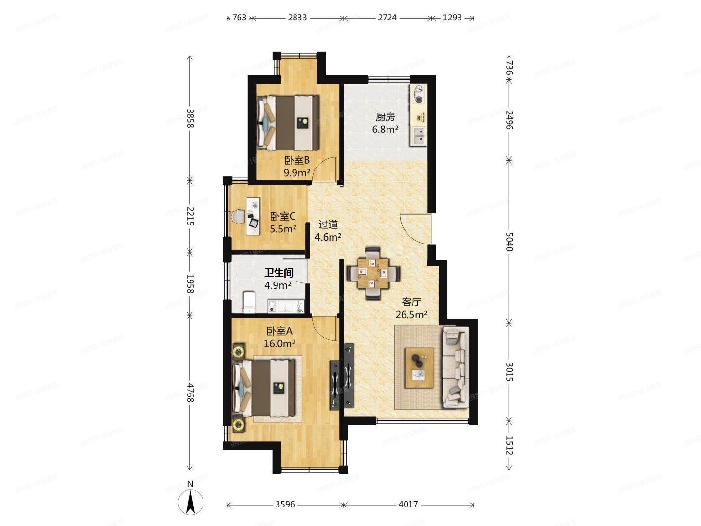 朝阳区 单店西路15号院10号楼2层3单元202号（首开常青藤C区）