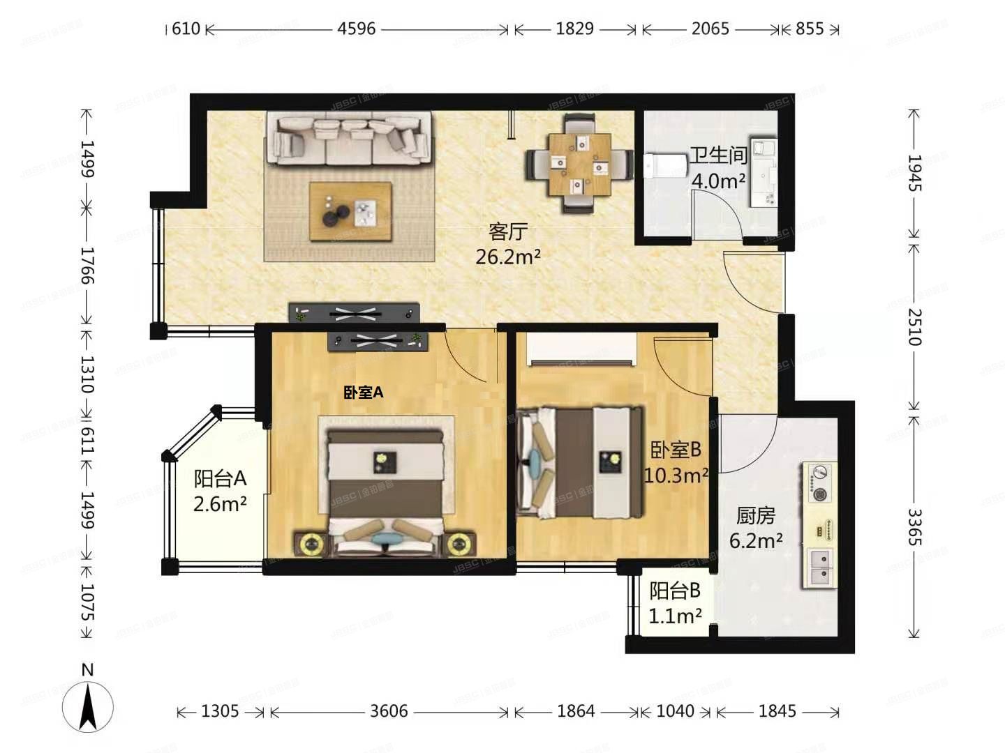 朝阳区 金蝉南里10号楼3层308
