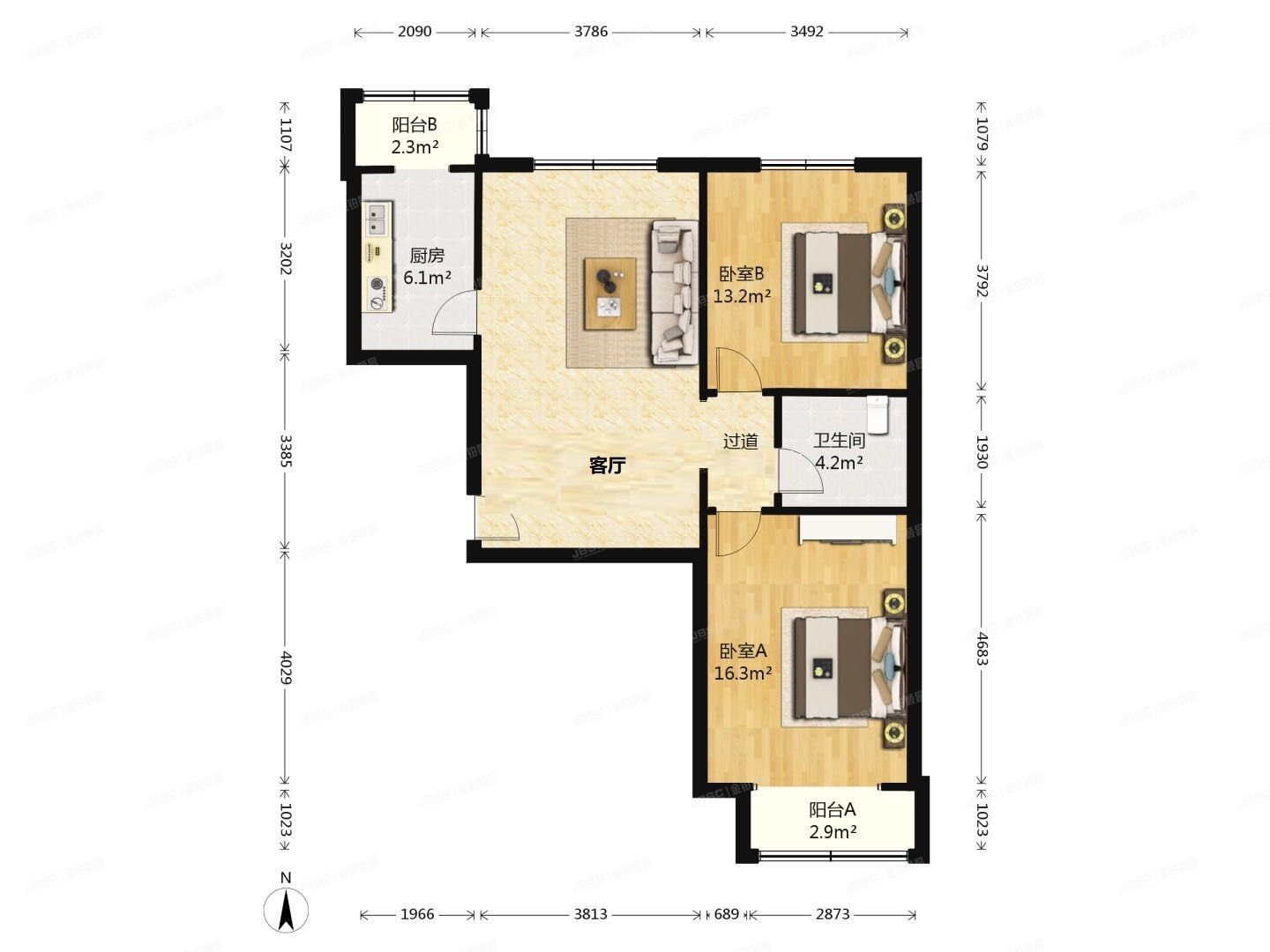 顺义区 泰和宜园29号楼11层5单元1101