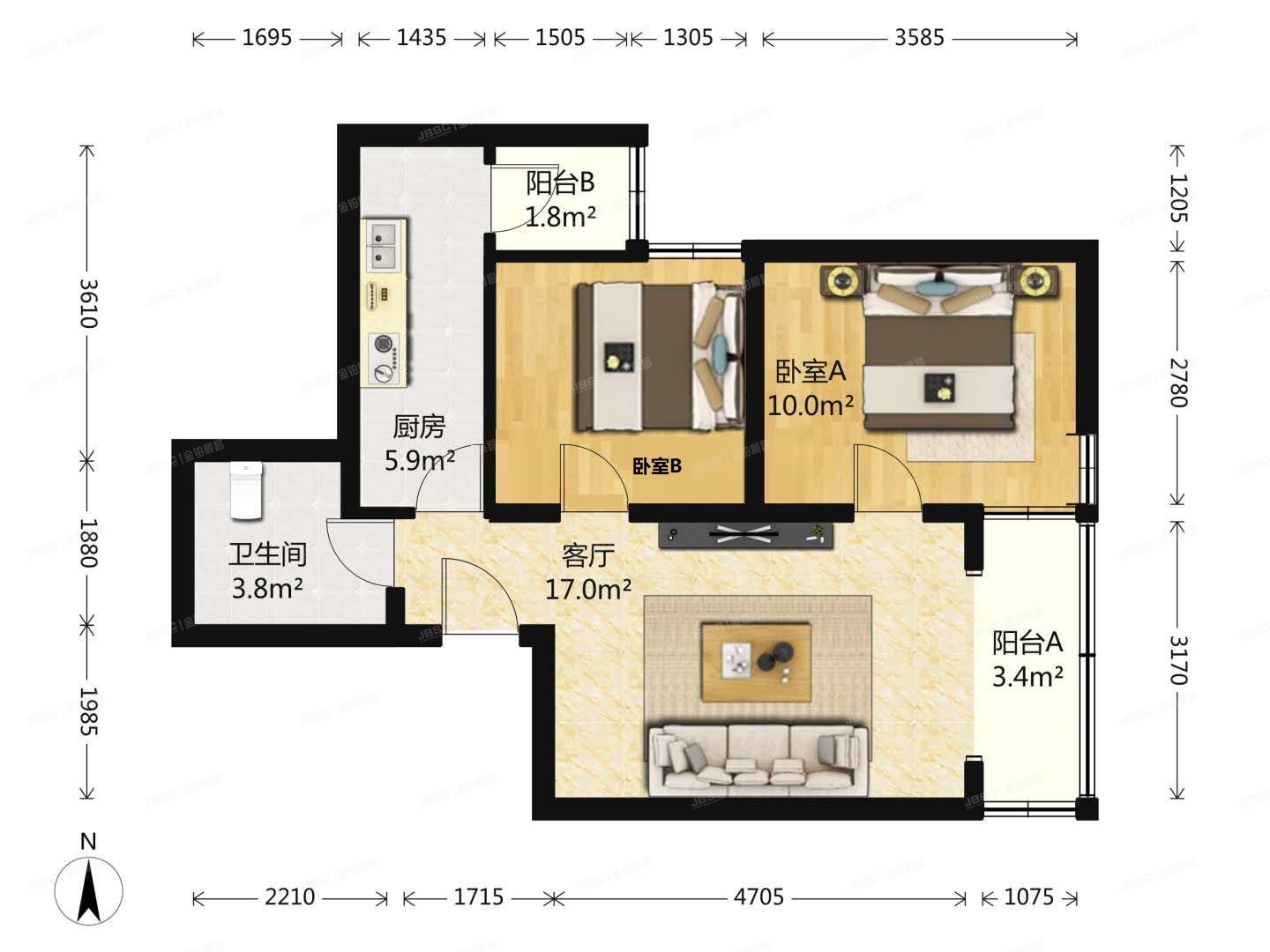朝阳区 垡头翠成馨园505号楼20层2007  经适房