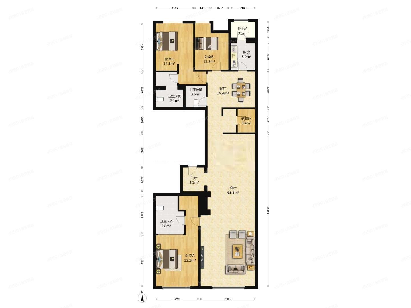 朝阳区 向军北里28号院2号楼5层2单元601（圣世一品）