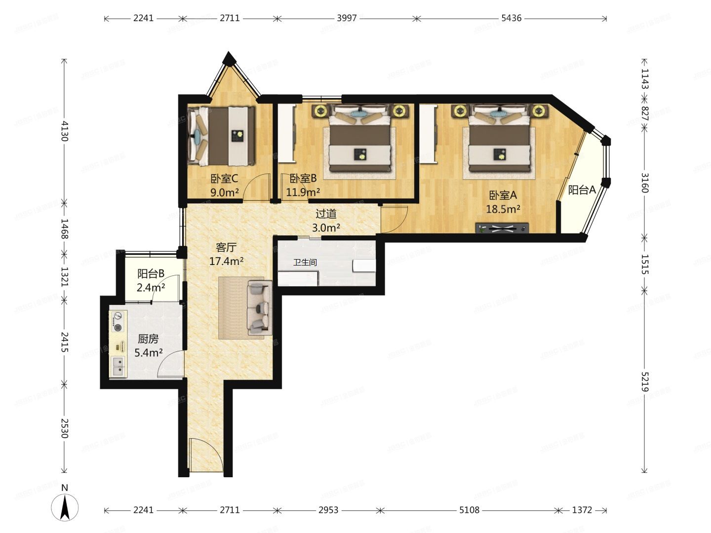 海淀区 莲花池东路9号2号塔楼5层505