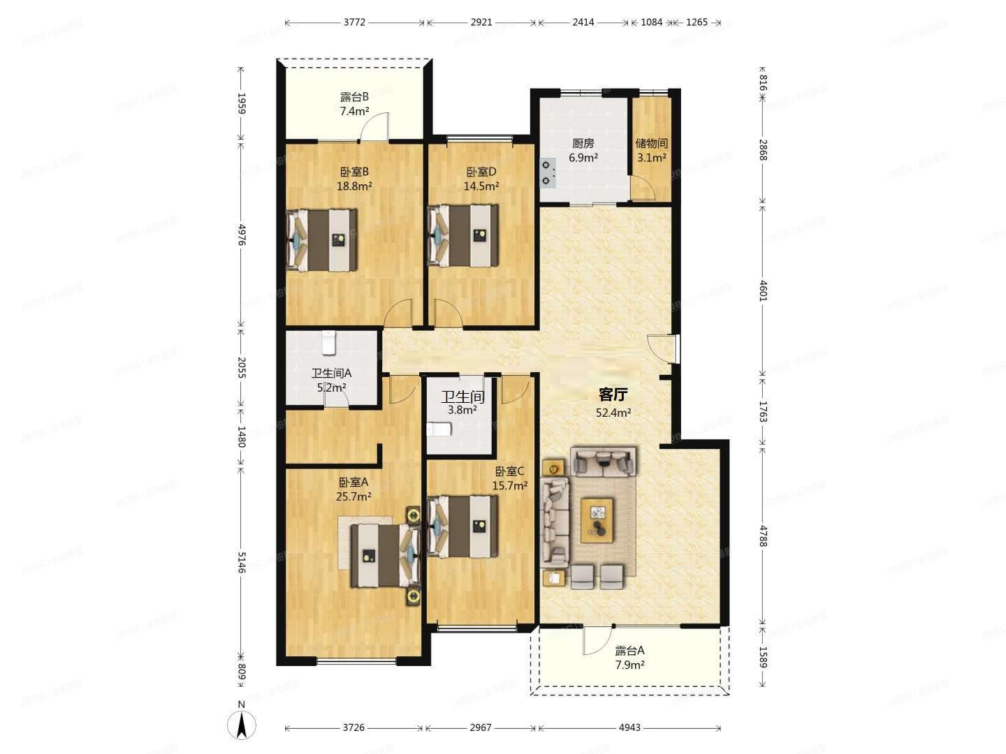 大兴区 龙景湾四区45号楼6层1单元601