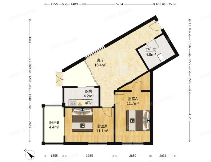 朝阳区 绿岛苑5号楼1层103