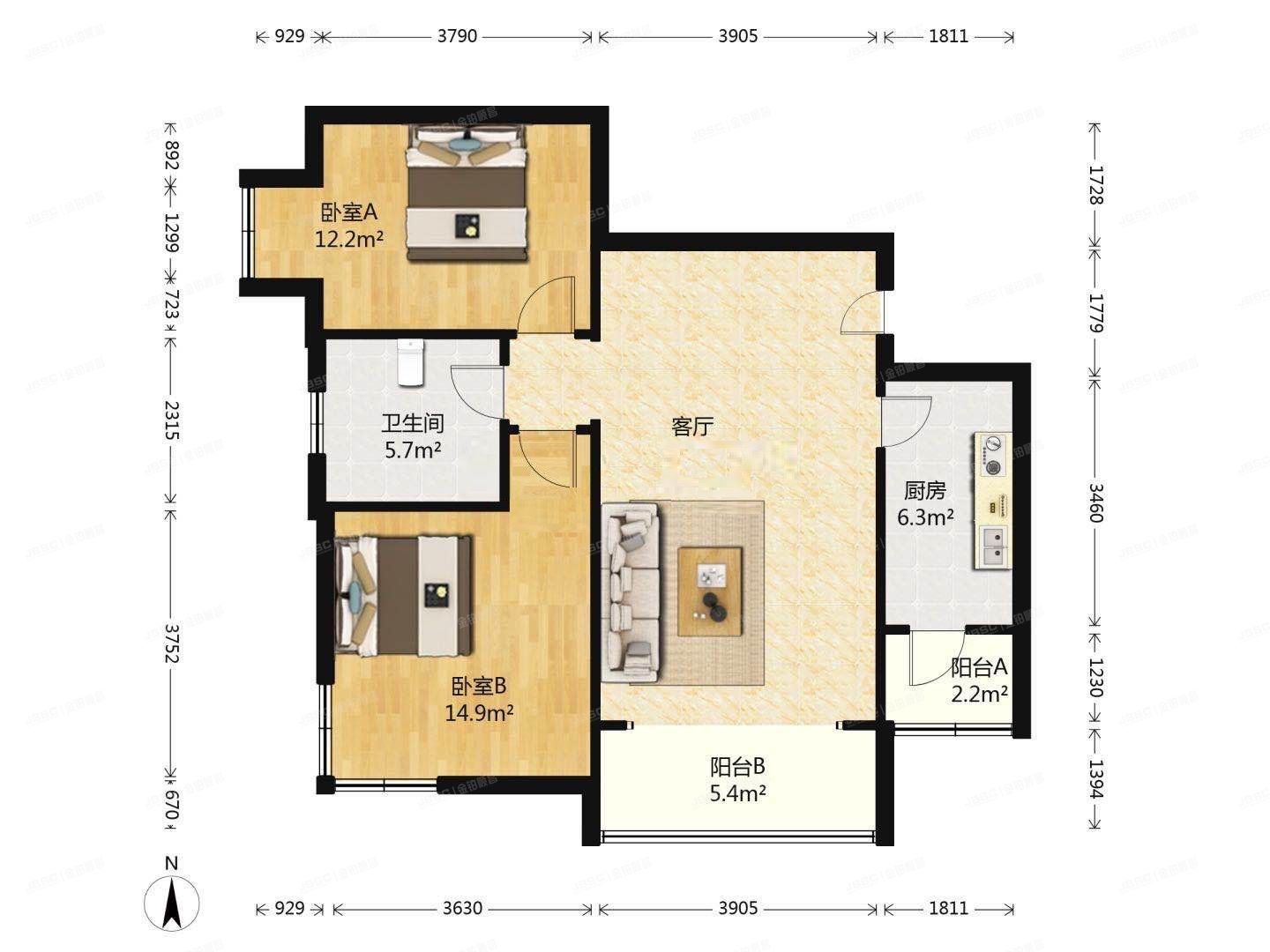 顺义区 香沁园小区10号楼10层1单元1102号（智地香蜜湾）