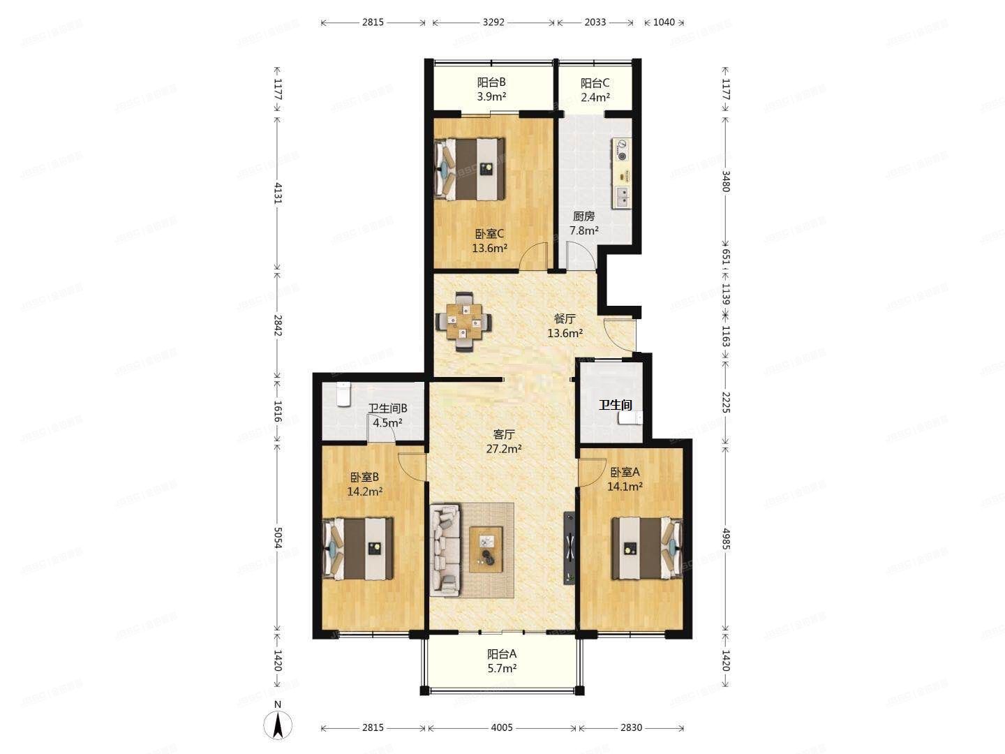 顺义区 胜利小区3号楼15层二单元1502
