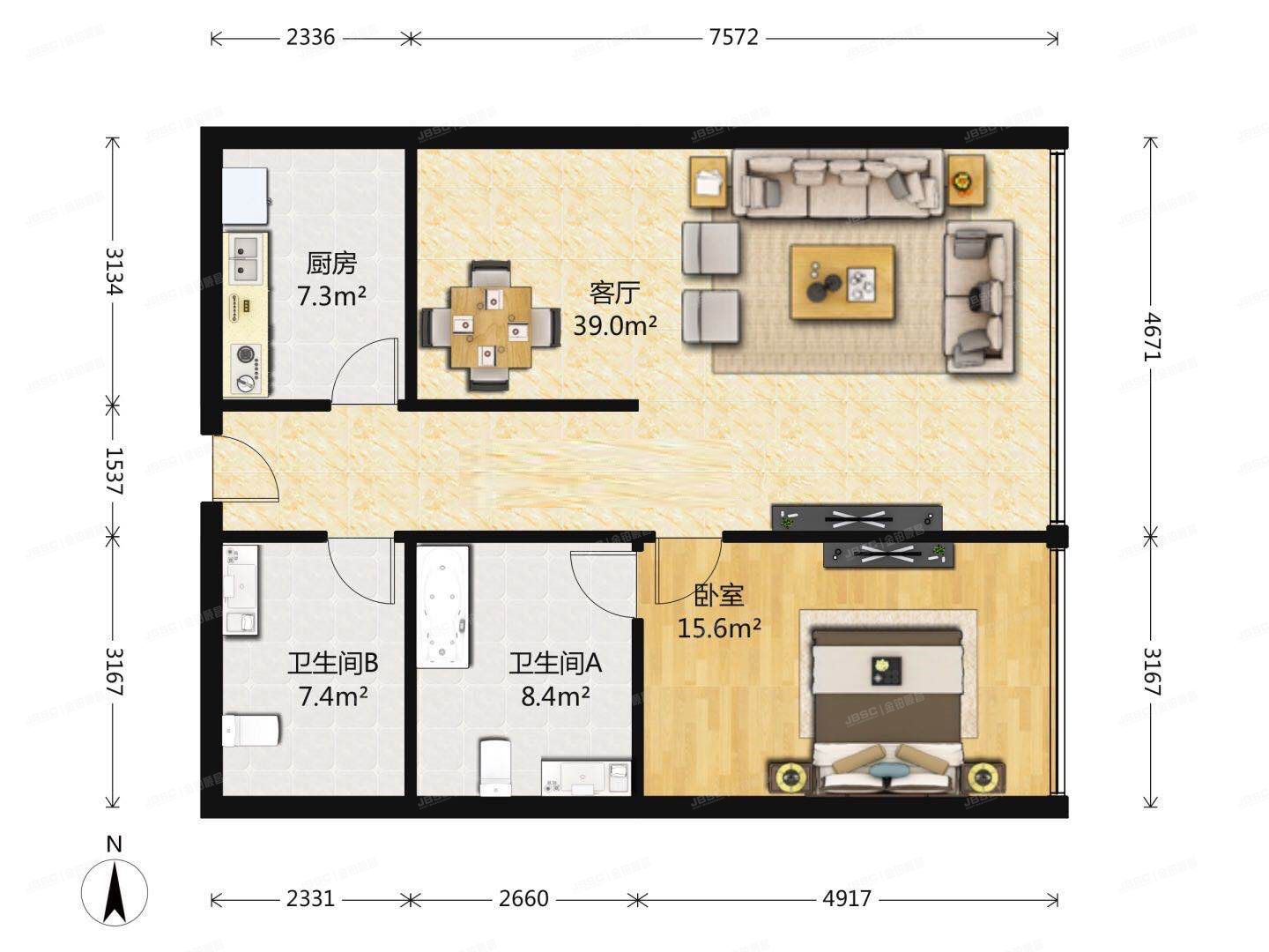 西城区 西直门南小街141号楼14层1403室+车位（西派国际公寓）