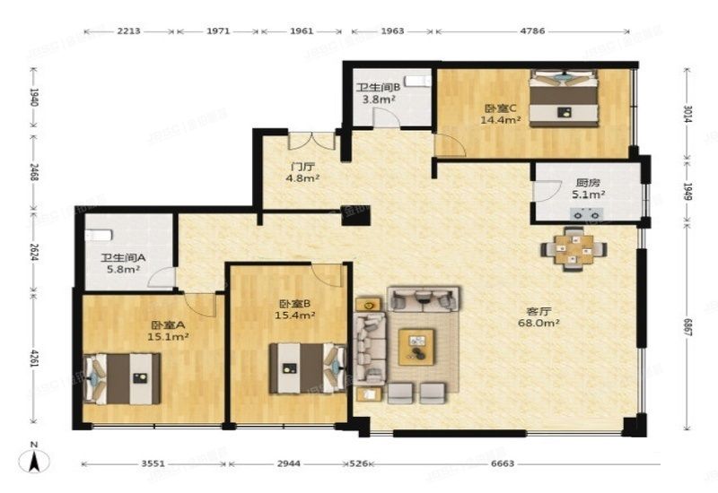 朝阳区 北苑路86号嘉铭桐城F区304号楼601