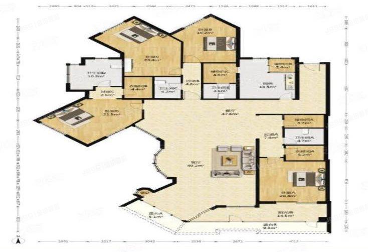 经济技术开发区 凉水河一街37号院73号楼3层甲单元301室（赢海庄园）