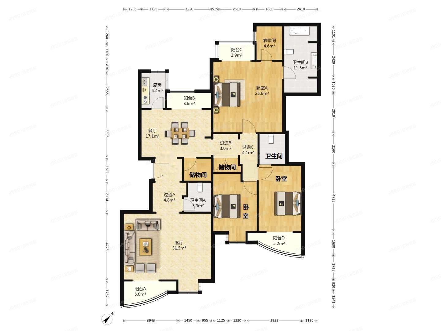 朝阳区 万红西街9号院7号楼3单元16层1601室（银河湾小区）