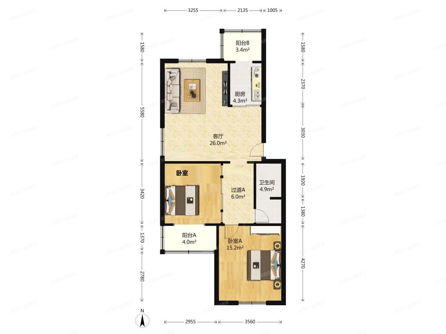 大兴区-西红门 同华园10号楼2层1单元201