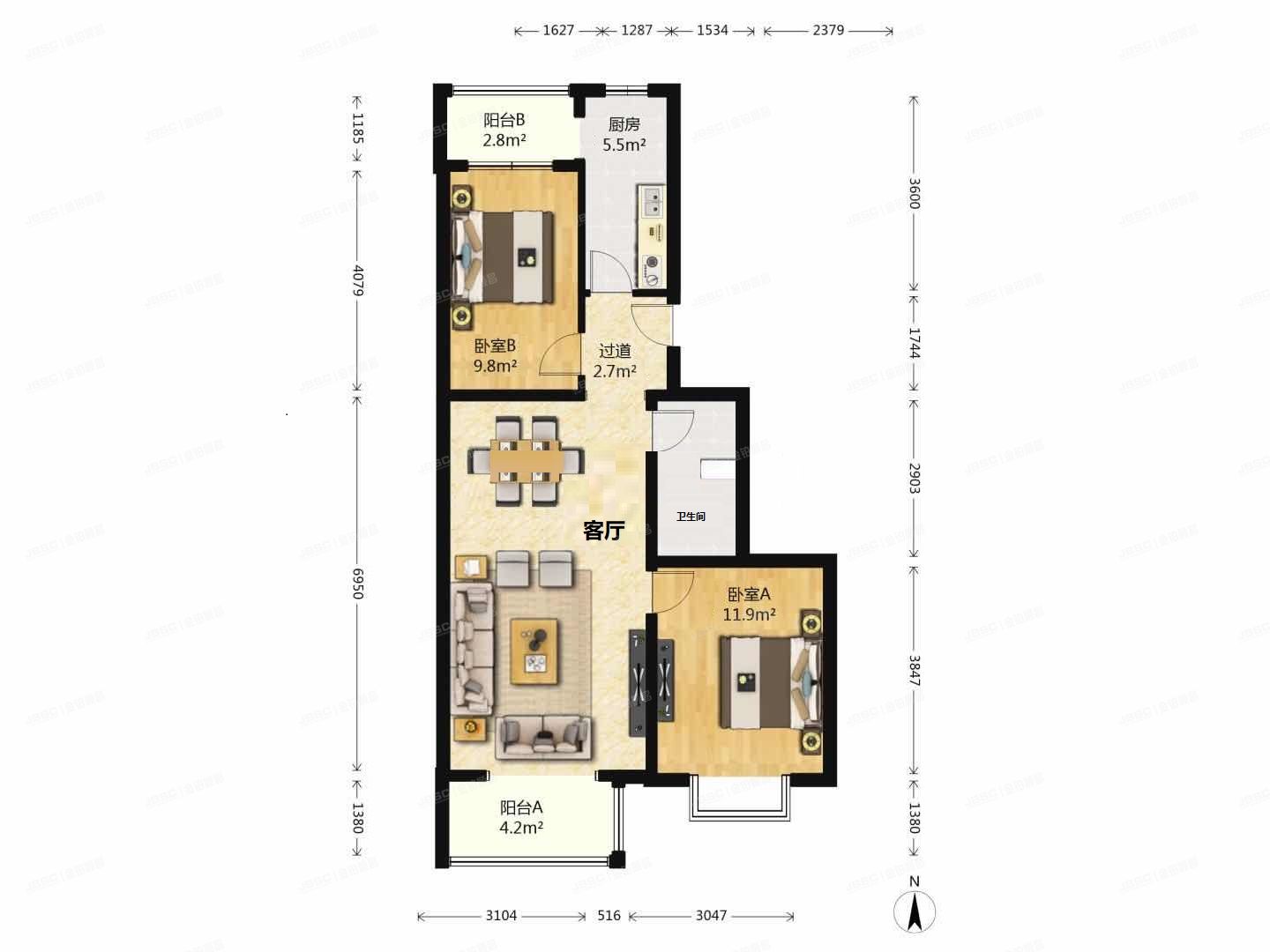 顺义区 双兴东区18号楼1层1单元102室（阳光水岸）